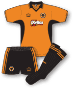 Wolverhampton Wanderers Wolves Home kit 2002-2004 admiral doritos