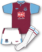 west ham utd home shirt bukta 89-91 kit jersey