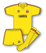 Sheffield united third football jersey shirt kit strip 79–81 hobott cantor